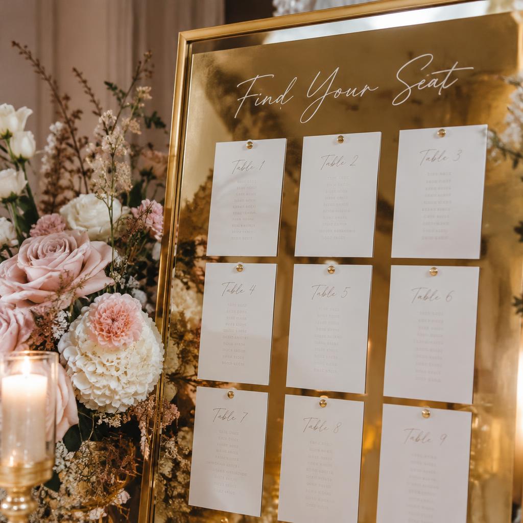 Gilded seating plan